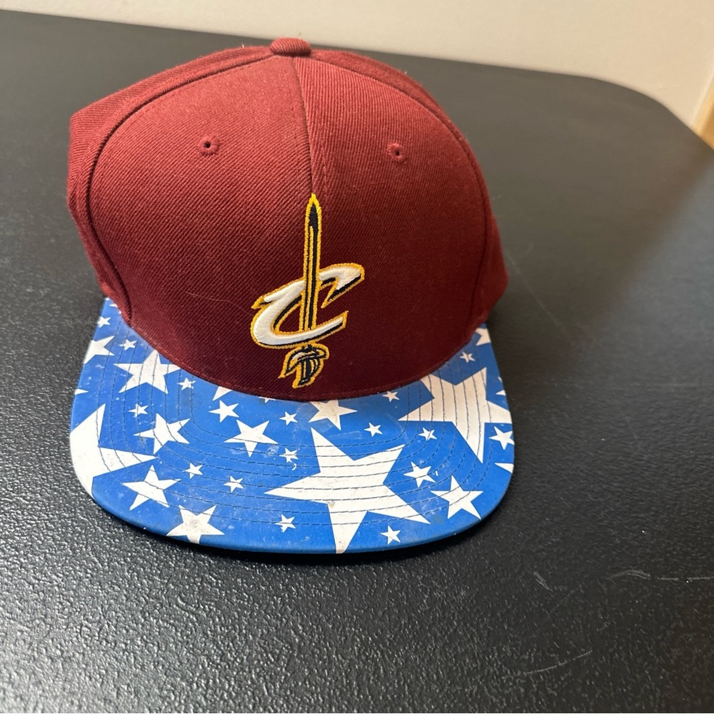 Cleveland Cavaliers Hat Red Hat Mitchell & Ness Maroon Red Hat NBA Cavs